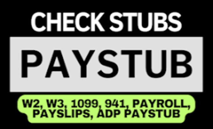 Gig Preview - Design  pay stubs, check stubs and salary slips stubs