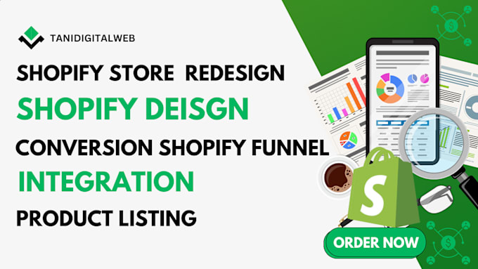 Gig Preview - Create a shopify redesign store shopify website design