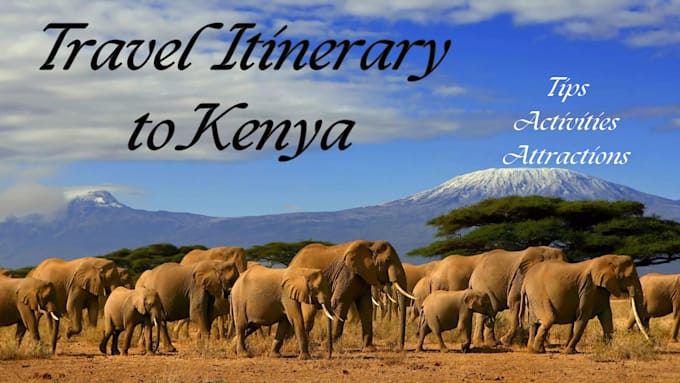 Gig Preview - Plan your personal travel itinerary to kenya