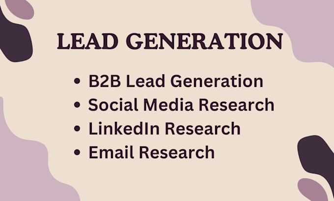 Gig Preview - Do b2b lead generation linkedin research