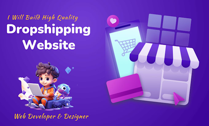 Gig Preview - Create a shopify dropshipping store or design a shopify