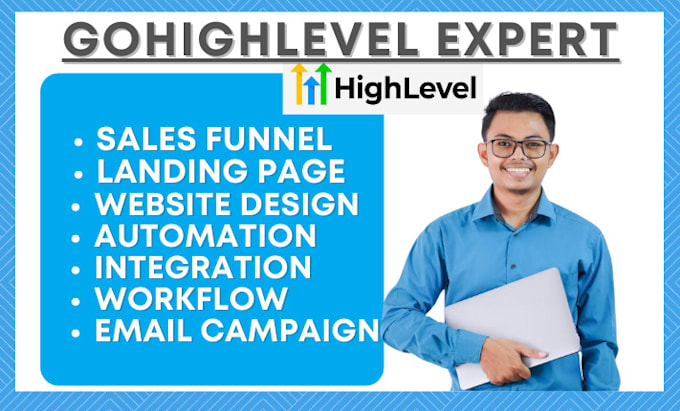 Gig Preview - Build gohighlevel website landing page gohighlevel sales funnel email template