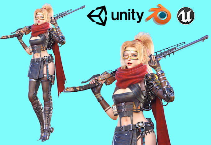 Bestseller - 3d game character modeling, stylized 3d character rigging unreal engine unity 3d