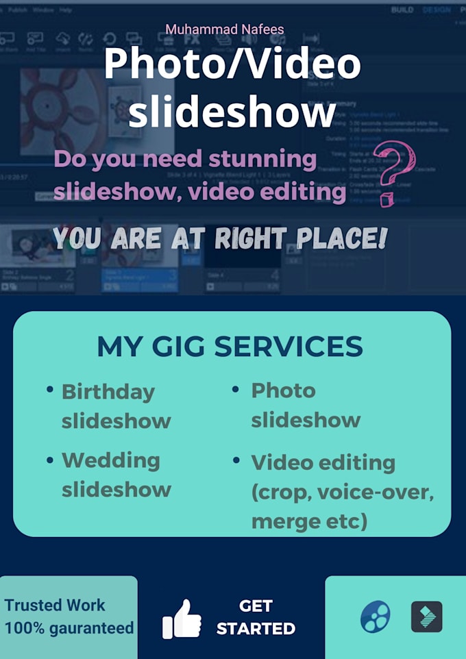 Gig Preview - Prepare birthday, wedding, tour, moments, funeral, events photo video slideshow