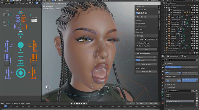 Gig Preview - Rig3d in daz, blender,maya,3ds max, 3d character rigging, ue control rig, 3dnsfw