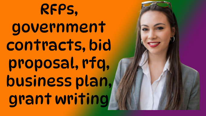 Gig Preview - Write government contract proposal, bid proposal, rfp, rfq and grant proposal