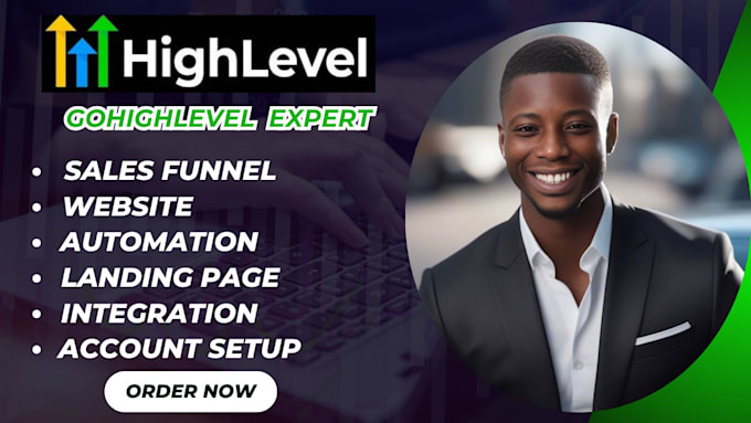 Gig Preview - Gohighlevel sales funnel funnelish  landing page gohighlevel website systeme io