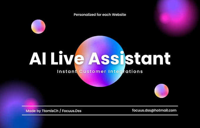 Gig Preview - Create an ai live assistant for instant customer interactions