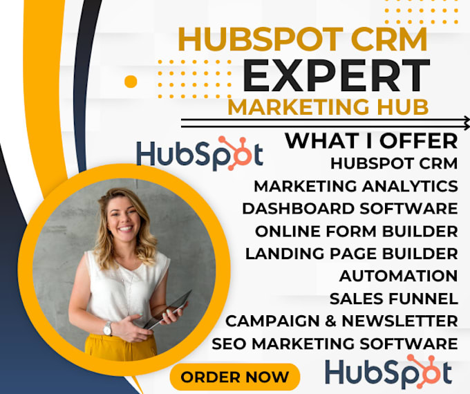 Gig Preview - Hubspot CRM hubspot email design hubspot automation, integrations data import