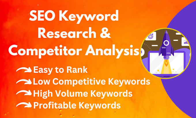 Gig Preview - Do best advanced profitable SEO keyword research and competitor analysis