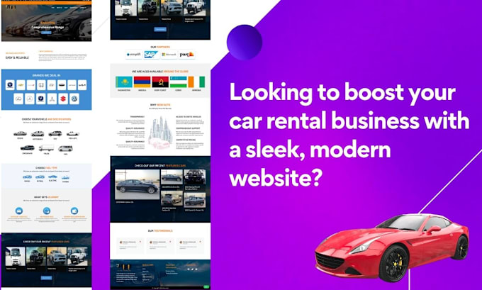 Gig Preview - Do car rental and hotel wordpress website with booking system