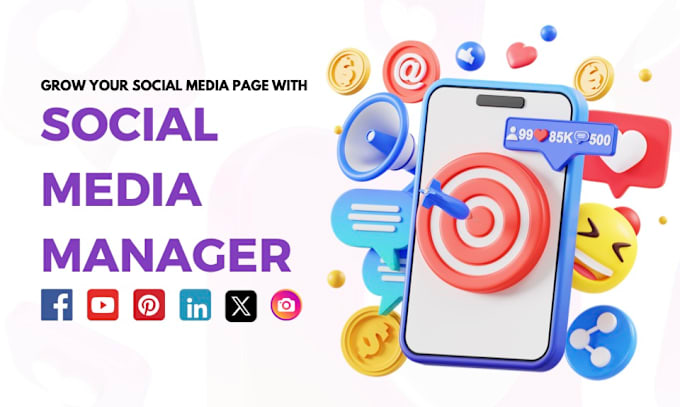 Gig Preview - Be your social media marketing manager and content creator