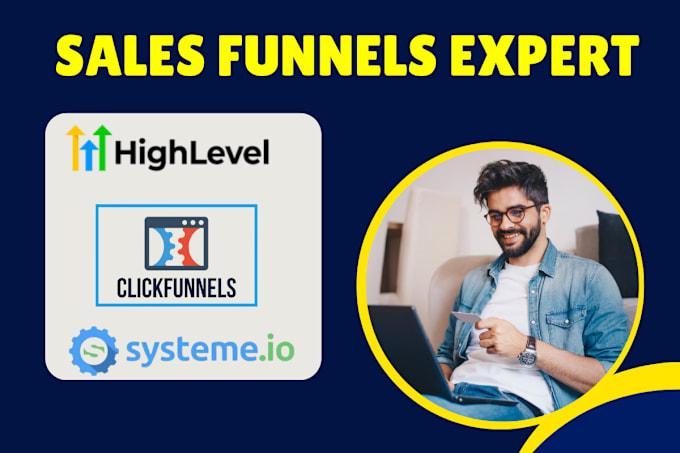 Gig Preview - Build systeme io landing page, clickfunnels, ghl, gohighlevel sales funnel