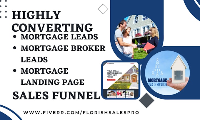 Bestseller - generate mortgage leads via mortgage landing page mortgage broker sales funnel