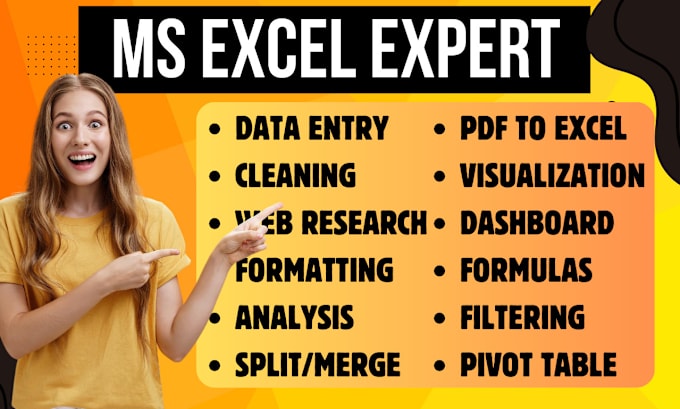 Gig Preview - Do excel data cleaning, merge, organize, analysis and format