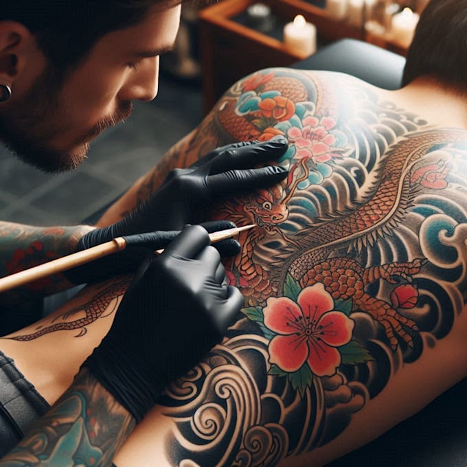 Gig Preview - Make a traditional japanese irezumi tattoo