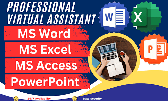 Gig Preview - Be your professional virtual assistant for ms word, ms excel and powerpoint