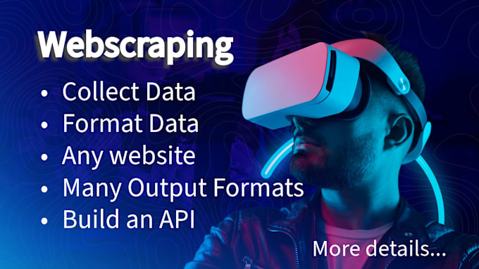 Gig Preview - Web scraping, data collection and mining, web crawling, build API