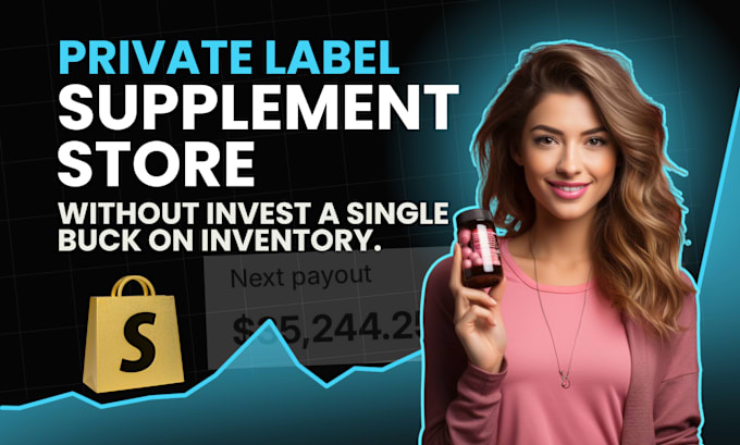 Gig Preview - Create private label shopify dropshipping supplements store