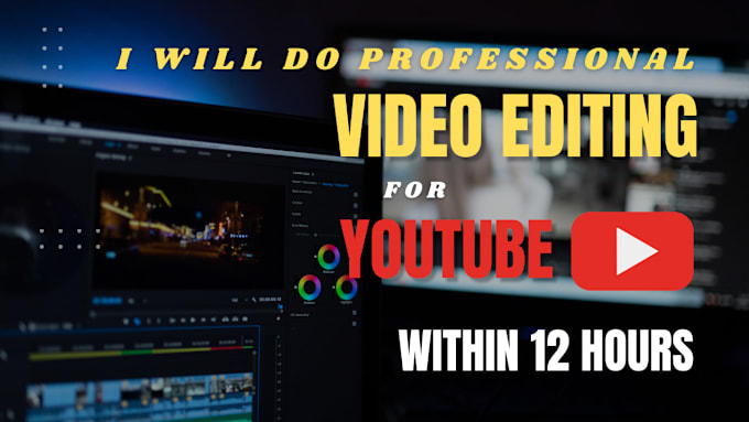 Gig Preview - Do professional video editing for youtube within 24 hours