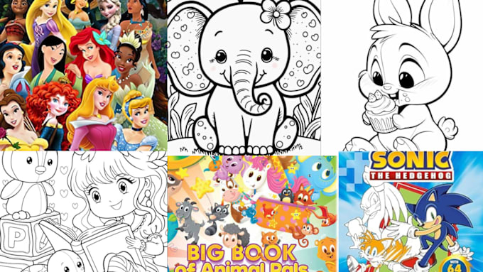 Gig Preview - Design best kids and adult coloring book activities, book cover for amazon KDP