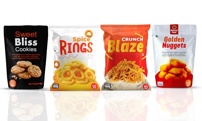 Gig Preview - Do packaging design for chips, snacks and stand up pouch