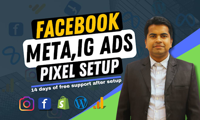 Gig Preview - Setup shopify facebook ads,fb ad,meta ads,fb advertising,ig ad and meta pixel