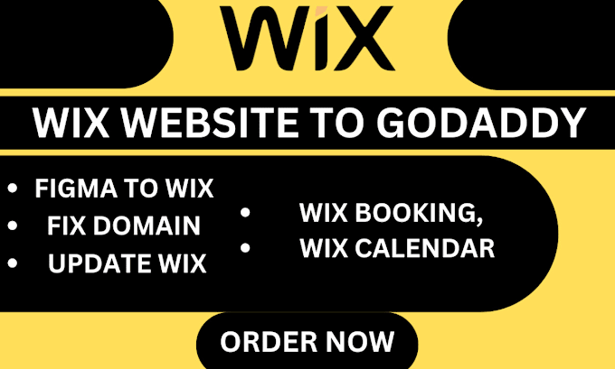 Gig Preview - Godaddy website, domain to godaddy, figma to wix, wix expert, design wix website