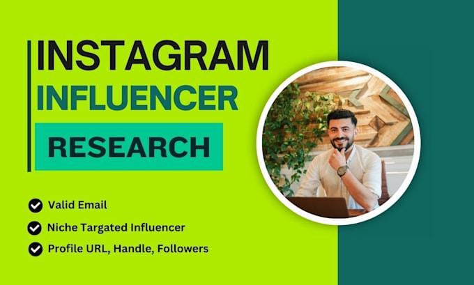 Gig Preview - Research the best instagram, youtube, tiktok influencer list for your influencer