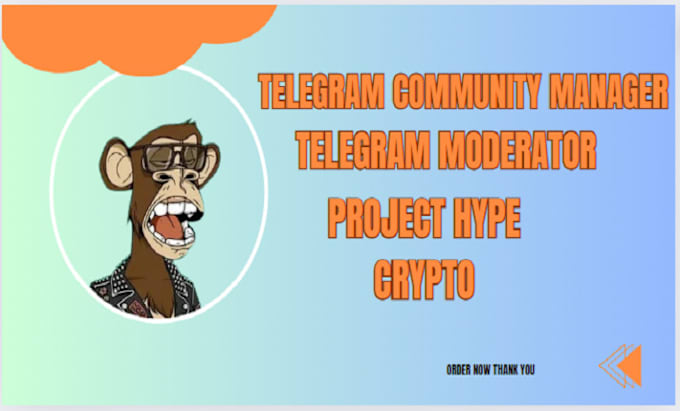 Gig Preview - Be telegram moderator or telegram community manager in crypto project hype