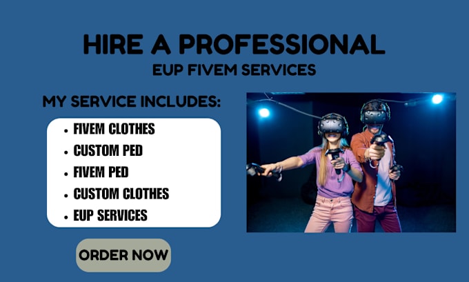 Gig Preview - Do custom fivem clothes, custom ped, fivem eup services