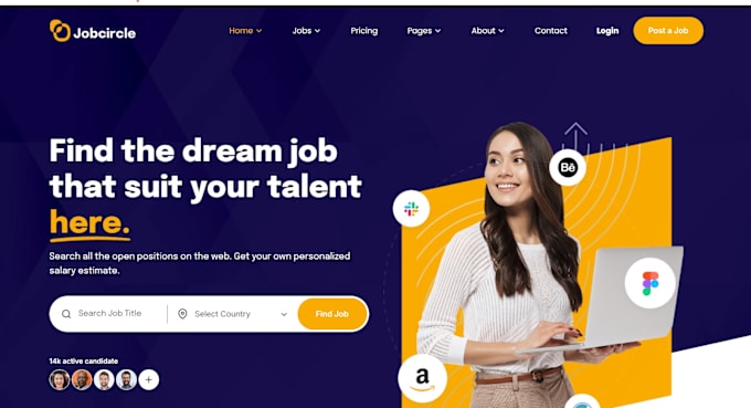 Gig Preview - Design recruitment website job portal job board recruitment agency website