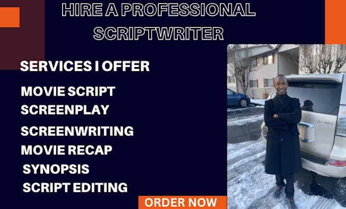 Gig Preview - Write an amazing movie script screenplay scriptwriting screenwriting film script