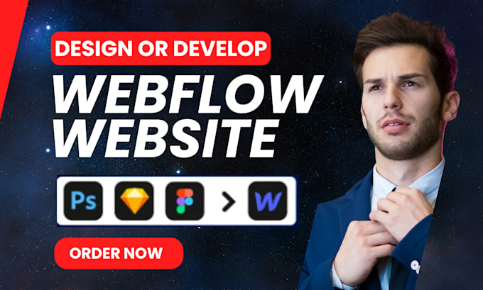 Gig Preview - Design or develop webflow website, webflow landing page, figma, xd to webflow