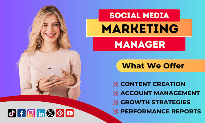 Gig Preview - Be your social media marketing manager