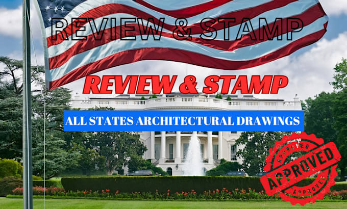 Gig Preview - Stamp USA architectural drawings, mep, floor plan for city permit, autocad