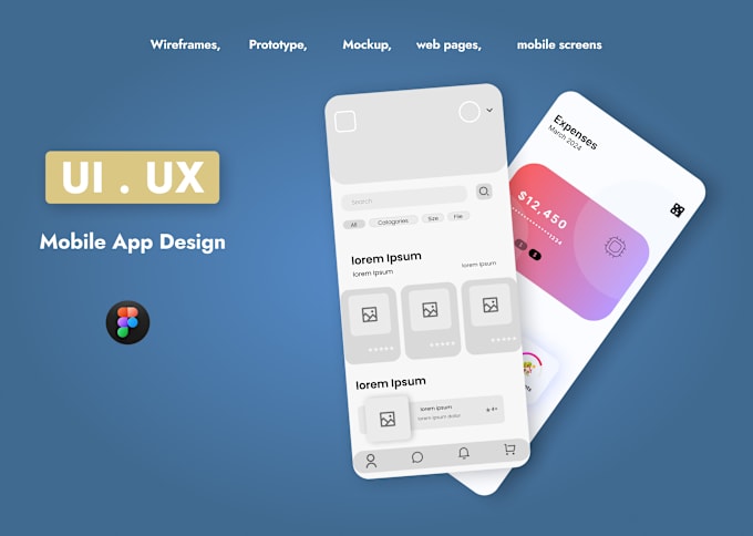 Gig Preview - Design UI UX mobile app design, mobile wireframes website design in figma