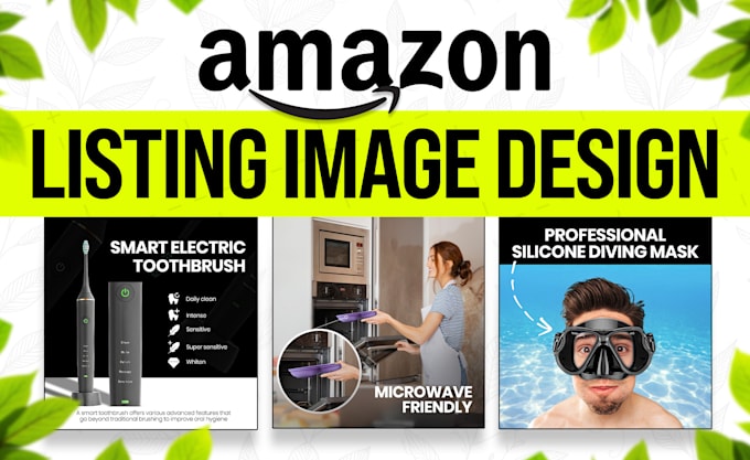 Gig Preview - Do amazon listing images design, amazon infographic, product listing images