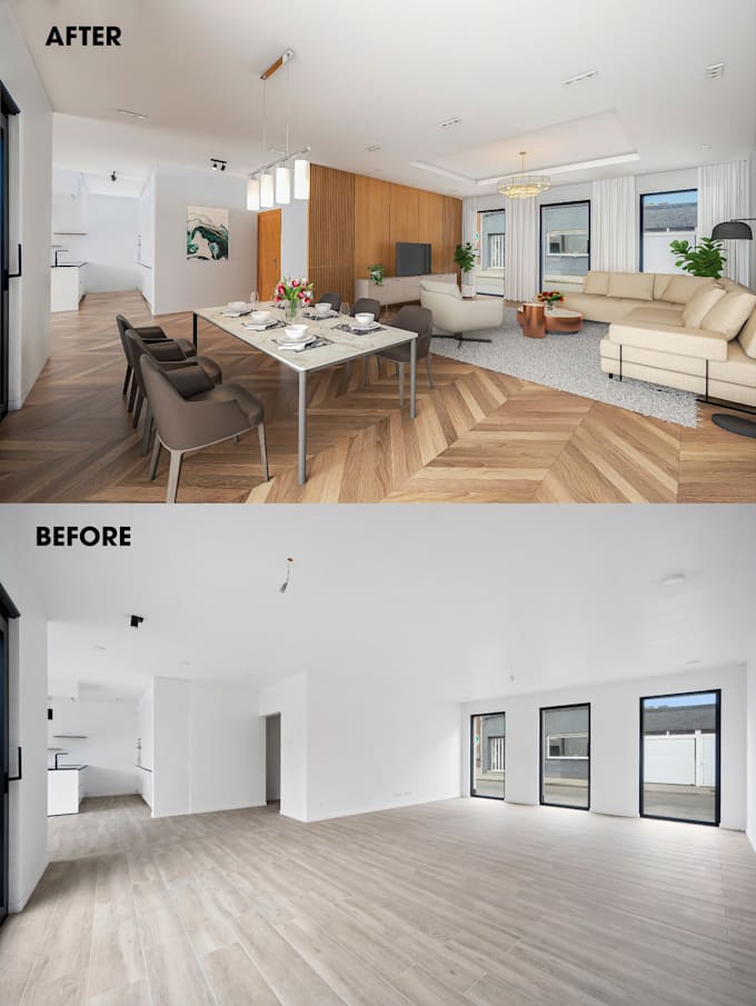 Gig Preview - Create a realistic virtual staging for your listings