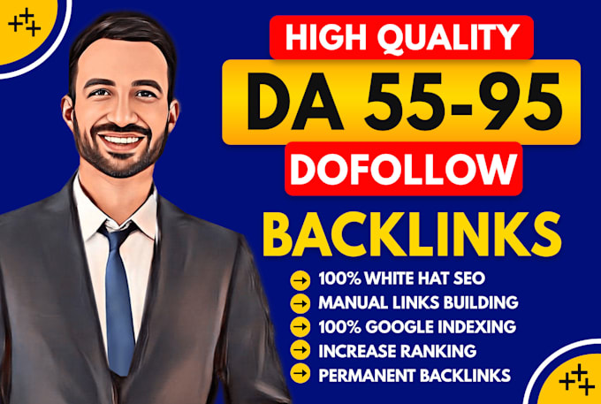 Gig Preview - Do high da domain authority dofollow contextual seo backlinks to high da ranking