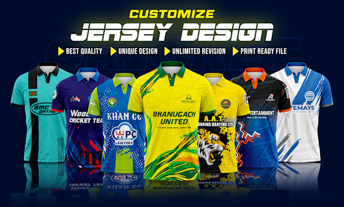 Gig Preview - Soccer, sublimation, football, cricket, basketball custom jersey design