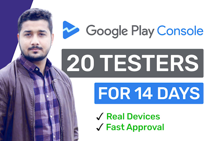 Gig Preview - Provide 12 testers or 20 active testers for google play console for 14 days