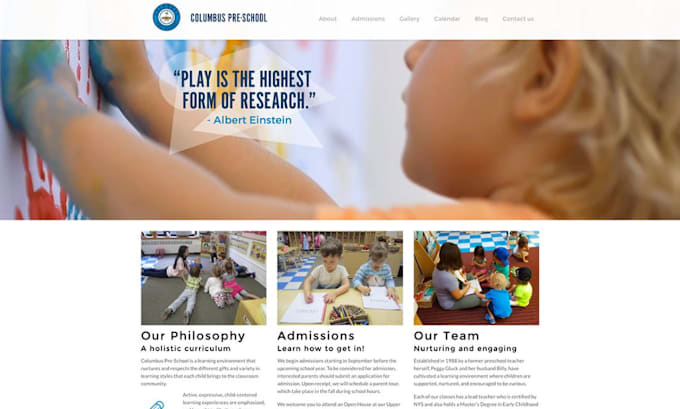 Bestseller - design preschool website, kindergarten website, school website on wordpresss wix