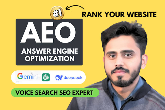 Gig Preview - Rank your website with aeo answer engine optimization and voice search SEO