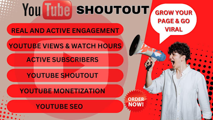 Gig Preview - Do youtube promotion shoutout your video, channel to 10m  USA subscribers, views