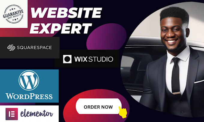 Gig Preview - Develop or web design wordpress, squarespace, wix studio