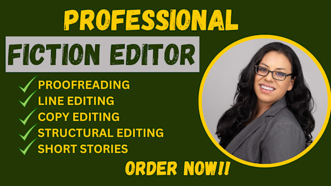 Gig Preview - Excellently help you proofread and edit your fiction book for self publishing