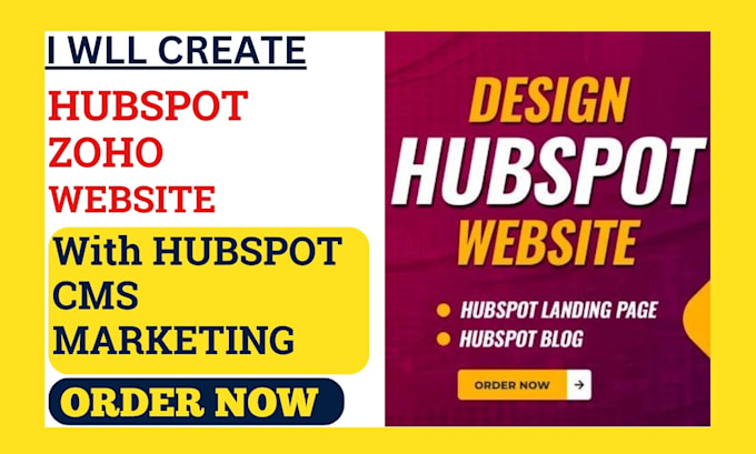 Gig Preview - Create hubspot zoho website design landing page hubspot cms marketing