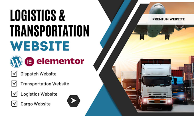 Gig Preview - Build logistics trucking cargo dispatch freight trucking transport website