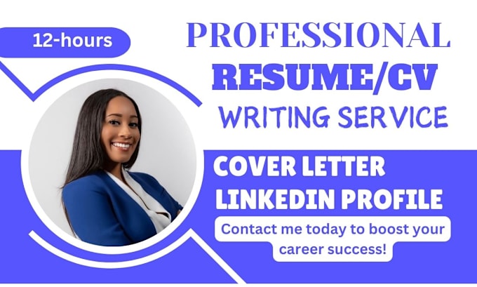 Gig Preview - Do professional resume writing, CV writing, cover letter, ats resume, linkedin